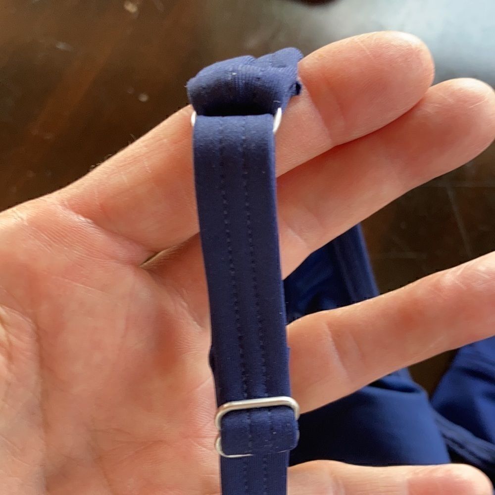 Land’s End Tankini tummy technology Square neck Tankini top underwire Navy Var - Picture 8 of 13